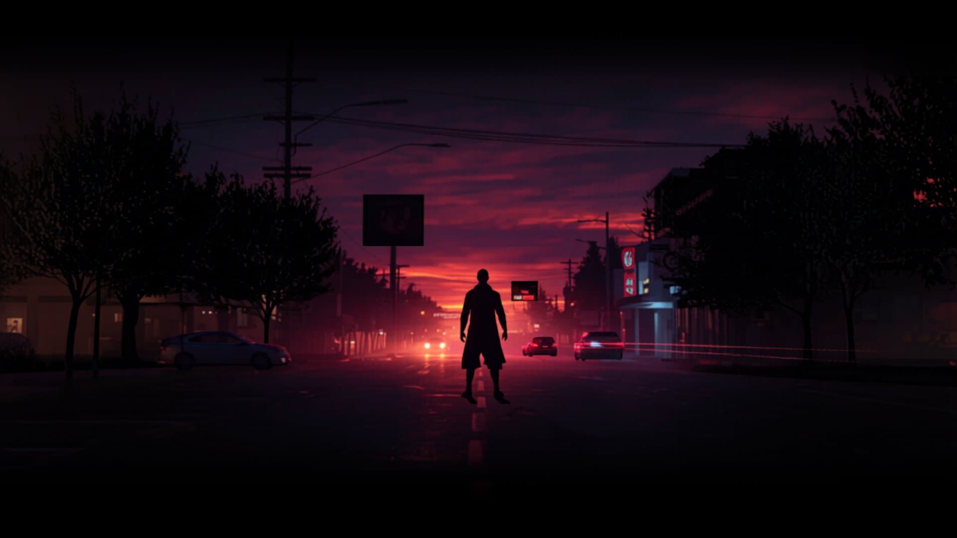 Tigard Oregon streetscape with local businesses and Cook Park area in background